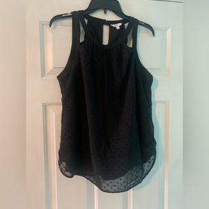 Candie’s heart dot black sleeveless